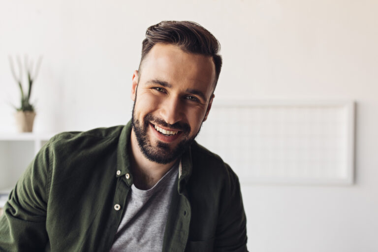 man smiling at camera